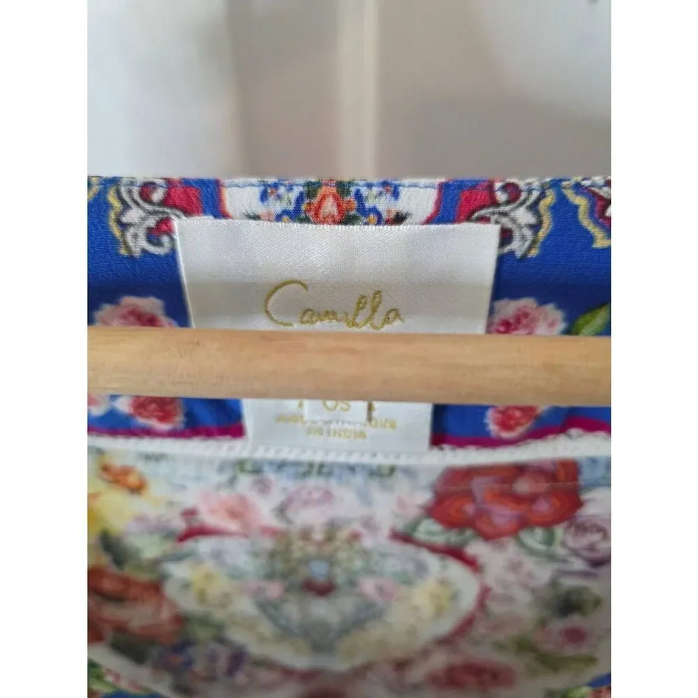 CAMILLA v-neck kaftan with ruffle sleeve, Frida Freedom One Size $699